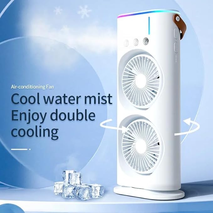 Portable Double Fan USB Rechargeable Mini AC Air Cooler