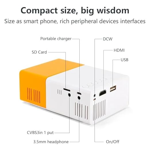 Portable Mini Projector with Remote Controller
