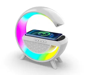 3 in 1 Multi-Function Bluetooth Speaker with Fast Charging, RGB Light Table Lamp