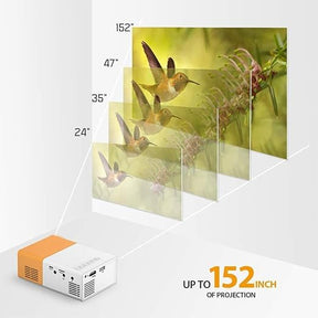 Portable Mini Projector with Remote Controller