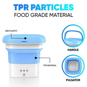 Automatic FoldIng 10L Small Mini WashIng MachIne With Dryer Deep CleanIng