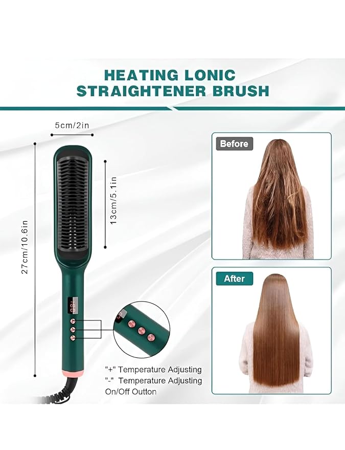 Electric Hair Straightener Comb With 5 Temperature Control