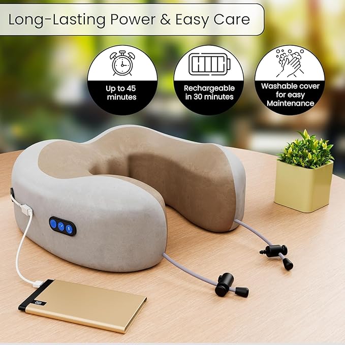 SELLASTIC Premium Neck Pillow Massager for Travel and Body