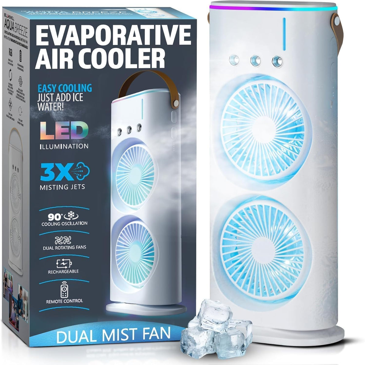 Portable Double Fan USB Rechargeable Mini AC Air Cooler